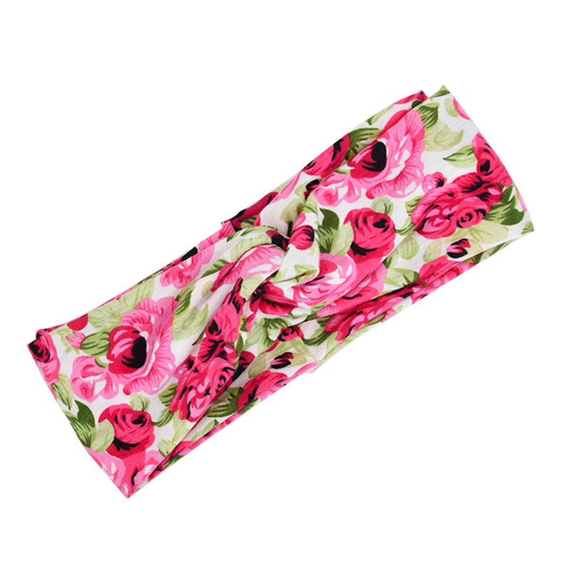 Soft Floral Cross Headband – Cute & Comfortable