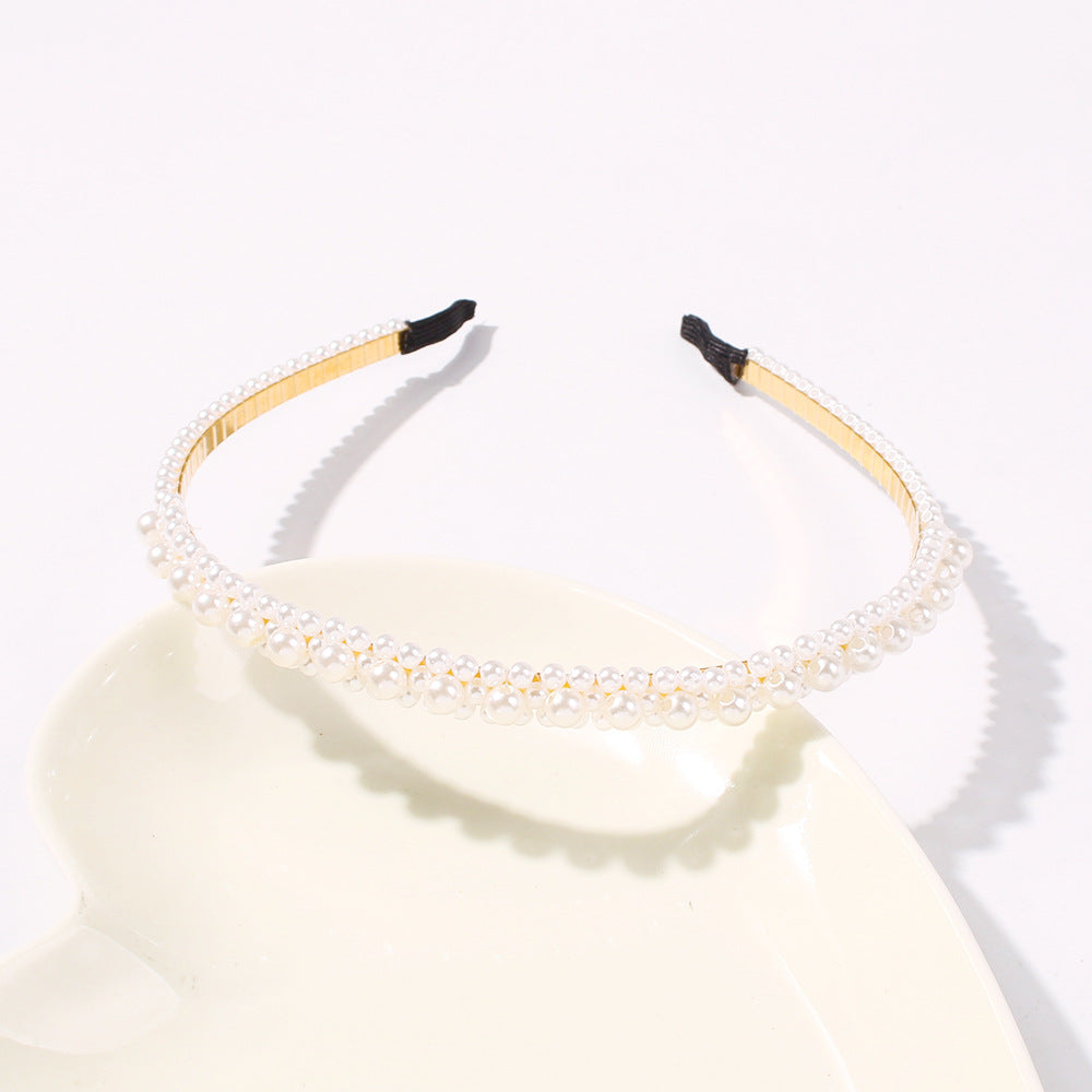 Pearl Headband Headdress Wide Edge Hairband Hairpin