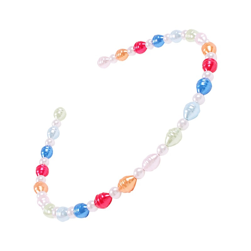 Pearl Headband Headdress Wide Edge Hairband Hairpin