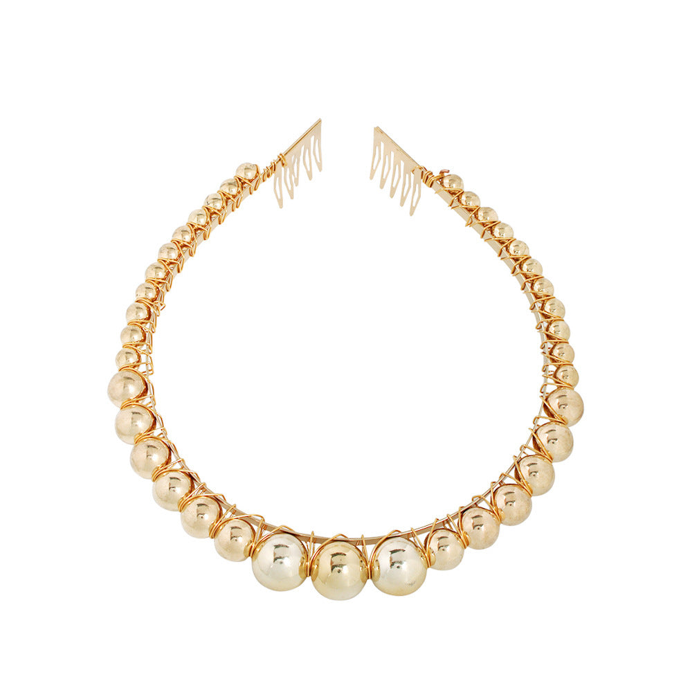 Pearl Headband Headdress Wide Edge Hairband Hairpin