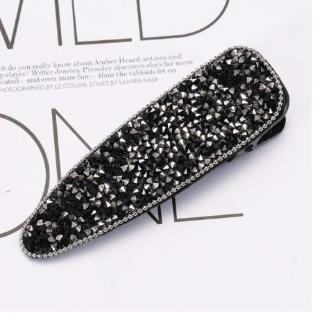 Geometric crystal rhinestone hair clip