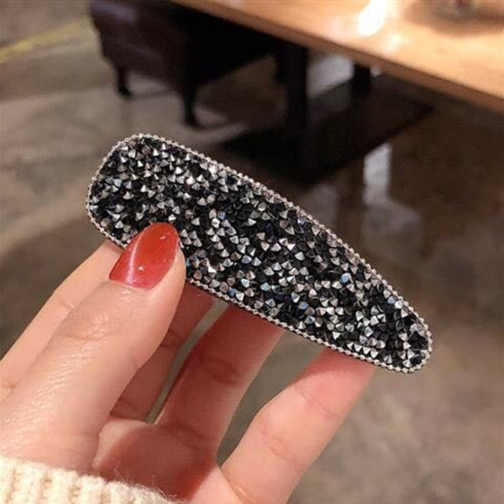 Geometric crystal rhinestone hair clip