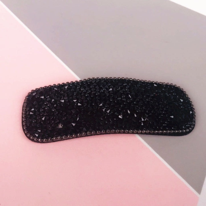 Geometric crystal rhinestone hair clip