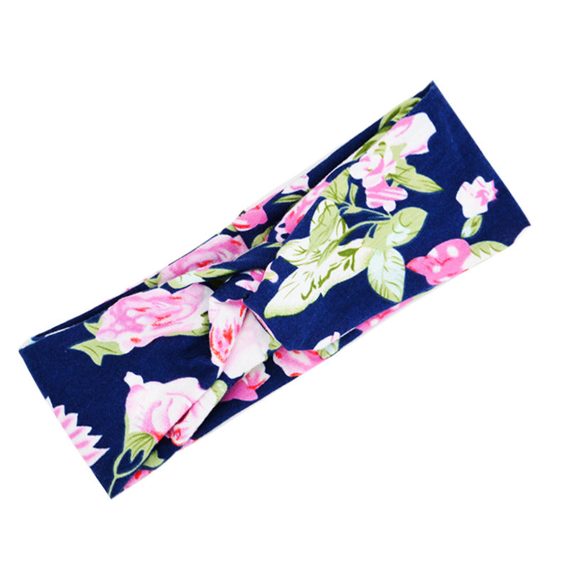 Soft Floral Cross Headband – Cute & Comfortable