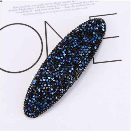 Geometric crystal rhinestone hair clip