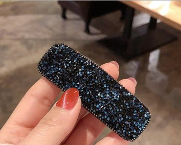Geometric crystal rhinestone hair clip