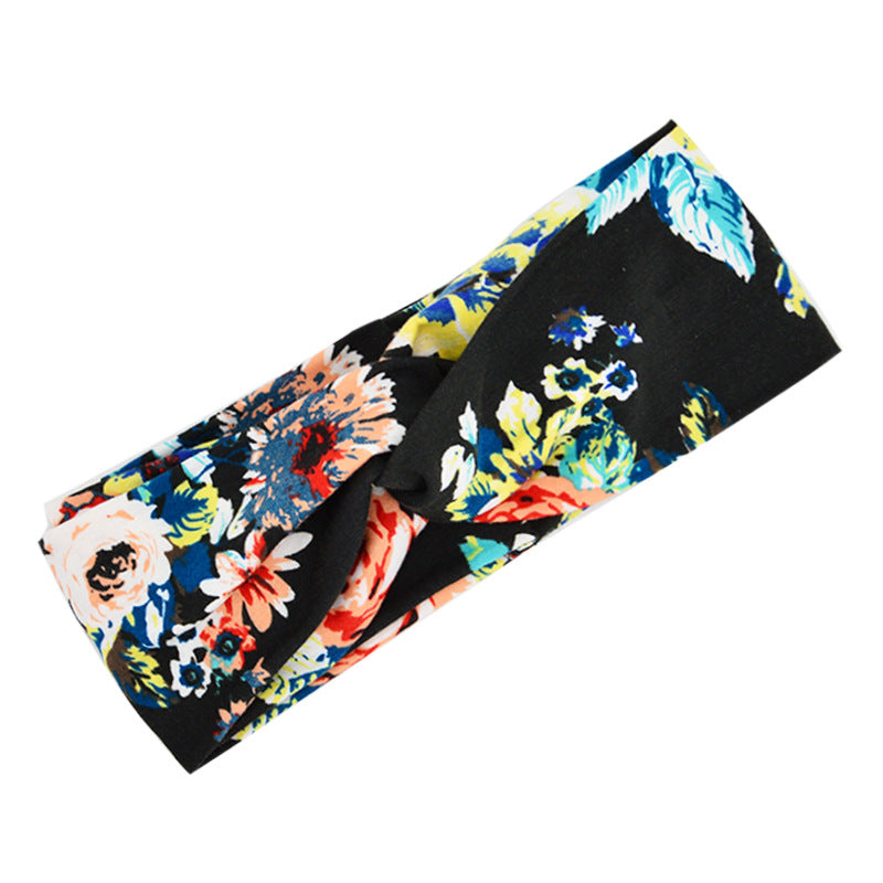 Soft Floral Cross Headband – Cute & Comfortable