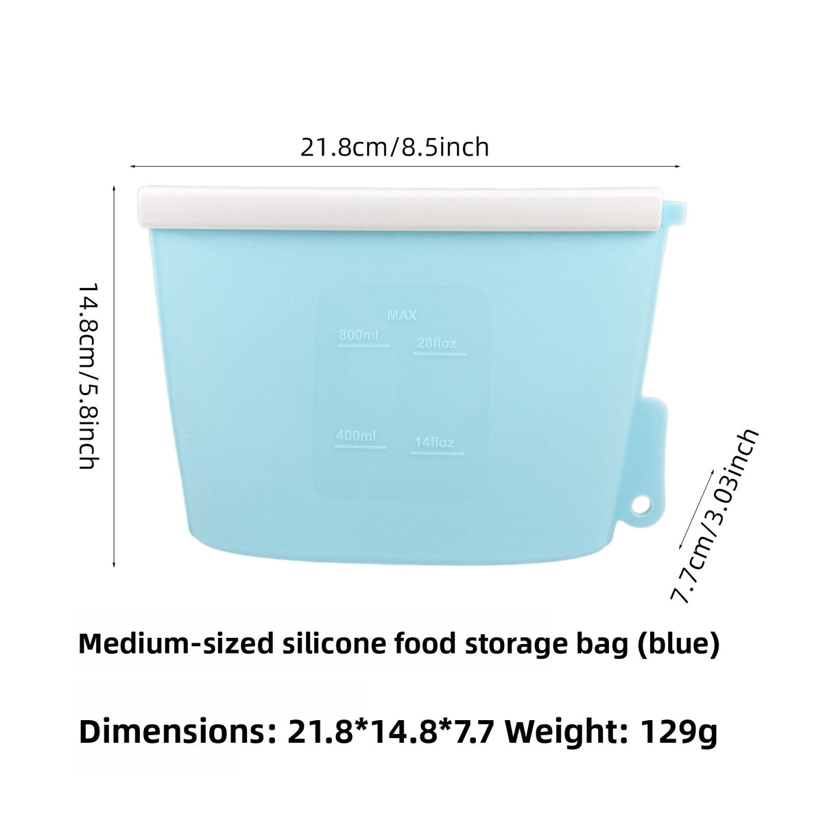 Food-grade vertical silicone fresh-keeping bag