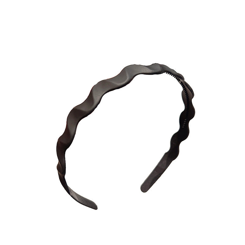Solid Matte Spray Painted Hair Band For Women's Wave Wash Face