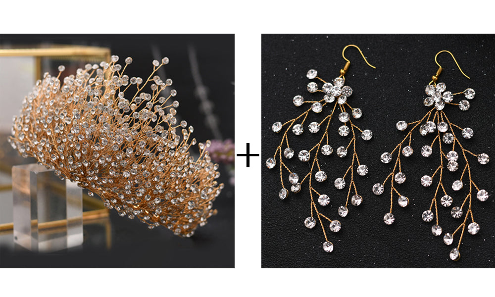 Handmade Crystal Bridal Crown – Elegant, Royal Wedding Look