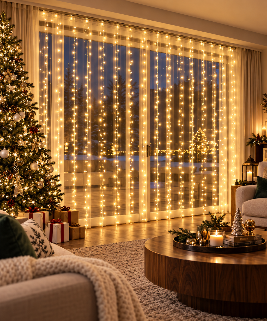 LED Curtain Lights with Remote – 3×3M Window & Party Lights