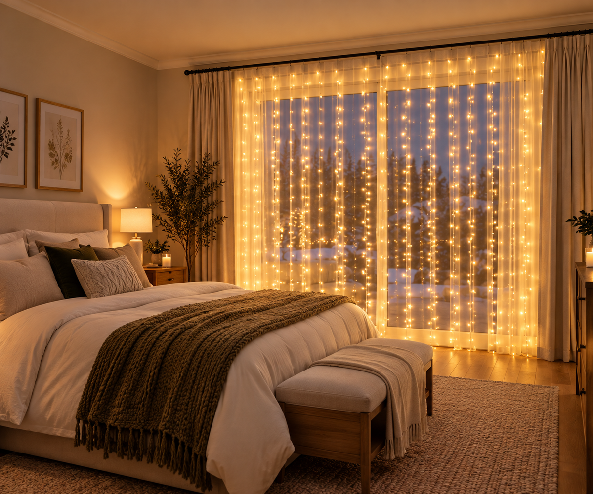 LED Curtain Lights with Remote – 3×3M Window & Party Lights