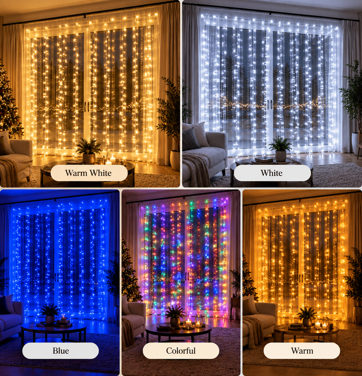 LED Curtain Lights with Remote – 3×3M Window & Party Lights
