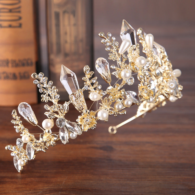 Fashion Ladies Baroque Crystal Crown Tiara