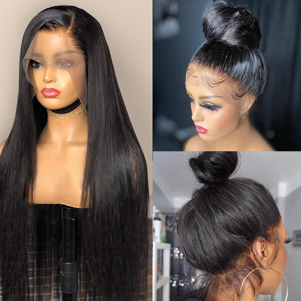 Straight Human Hair Lace Wig – Sleek, Natural Beauty