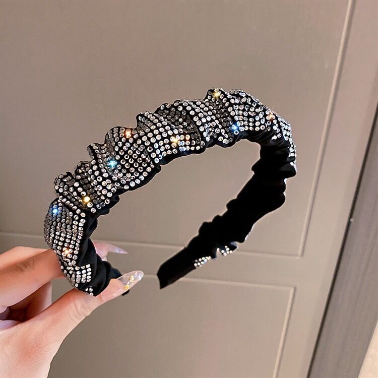 Rhinestone Headdress Women's Simple Hair Fixer Wide Headband