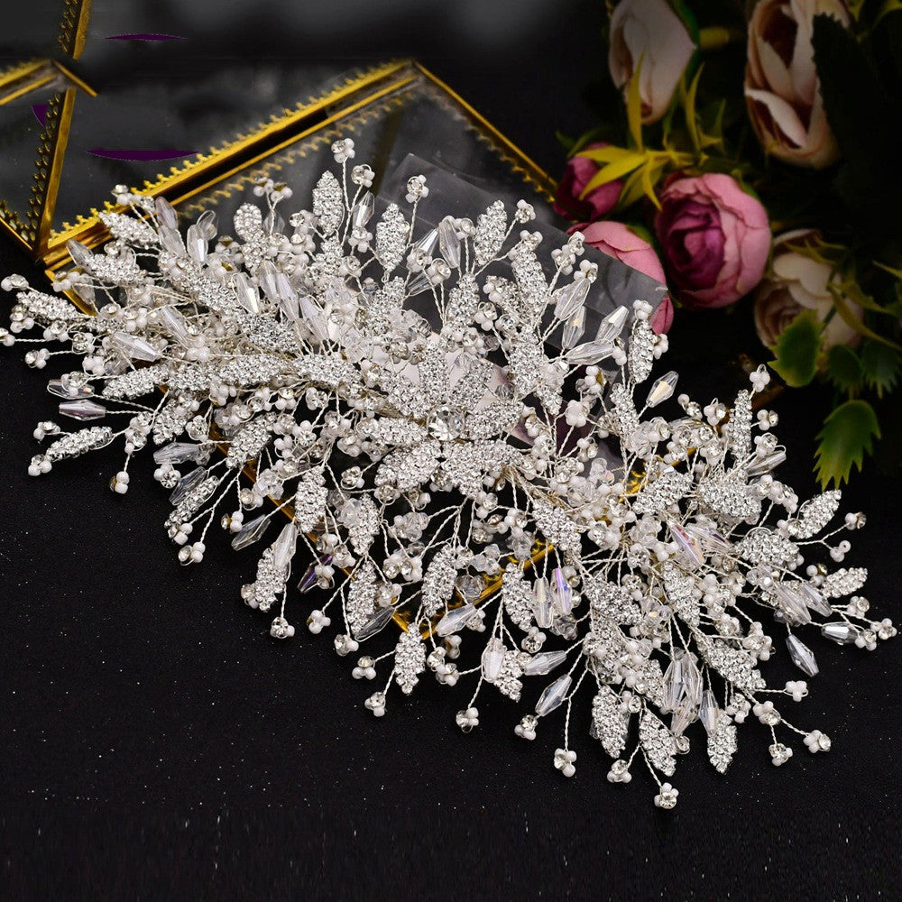 Golden Luxury Wedding Headpiece for Elegant Bridal Style