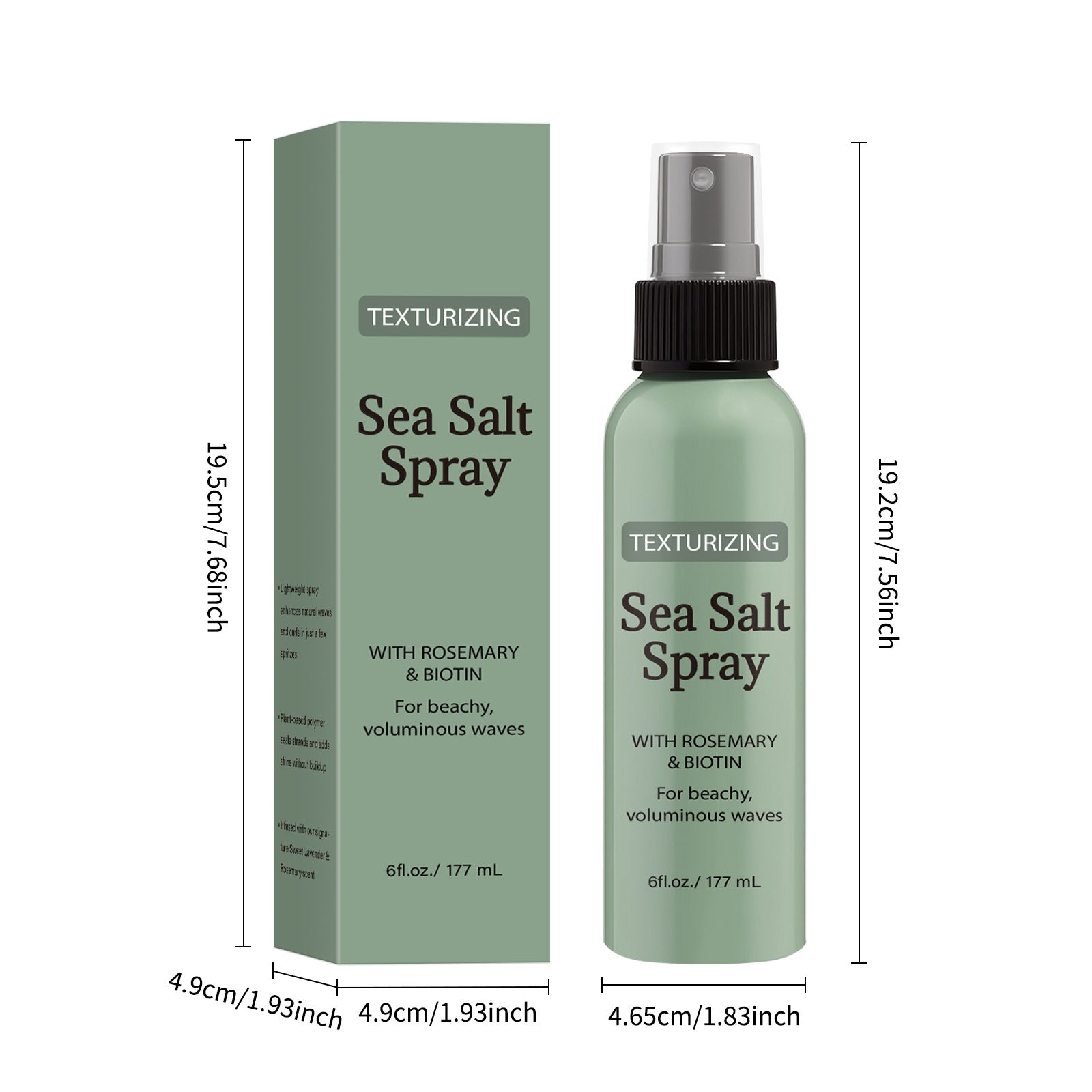 Rosemary Sea Salt Hair Spray for Soft, Fluffy Volume